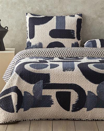 Комплект Кувертюра За Легло Двоен Многофункционален 200x220 см Черен