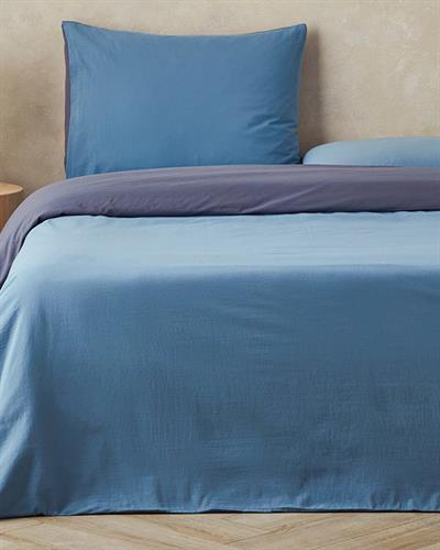 Спален Комплект Двоен Промит памук 200x220 см Морскосин - Син