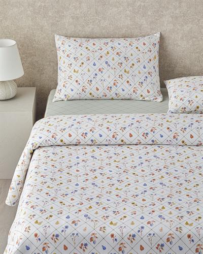 Комплект Одеяло Пике Двоен С щампа 200x220 см Бял