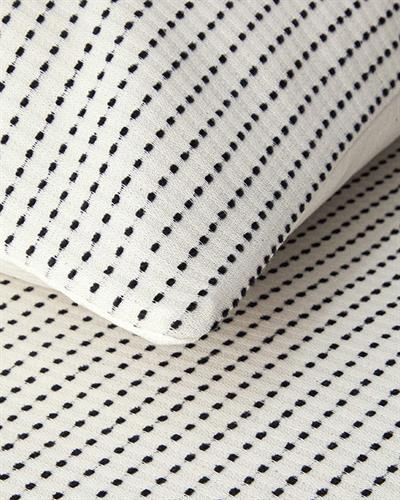 Спален Комплект Двоен Шенилна тъкан с багрени нишки 200x220 см Черен