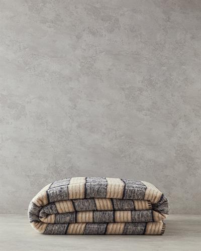 Одеяло Двоен Памучен 200x220 см Бежов - Черен