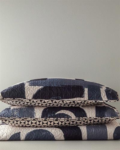 Комплект Кувертюра За Легло Двоен Многофункционален 200x220 см Черен