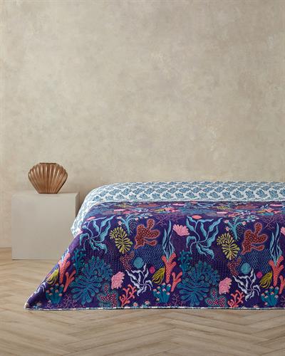 Многофункционално Покривало Двоен 200x220 см Морскосин