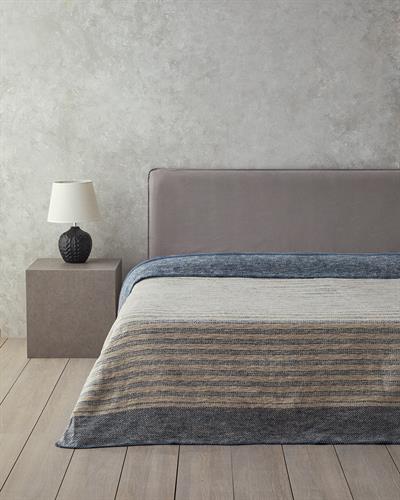 Одеяло Двоен Памучен 200x220 см Син