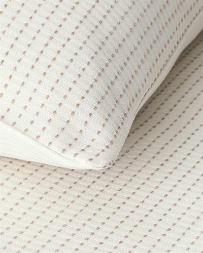 Спален Комплект Двоен Шенилна тъкан с багрени нишки 200x220 см Бежов