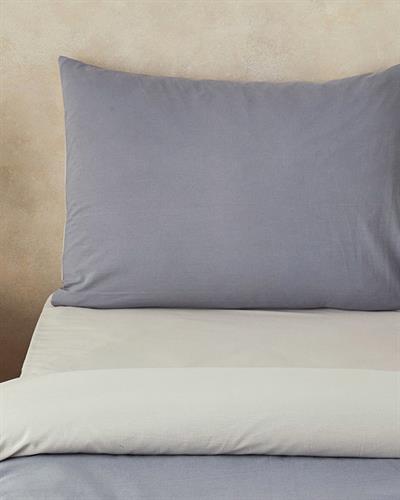 Спален Комплект Двоен Промит памук 200x220 см Сив - Каменно сиво