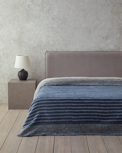 Одеяло Двоен Памучен 200x220 см Син