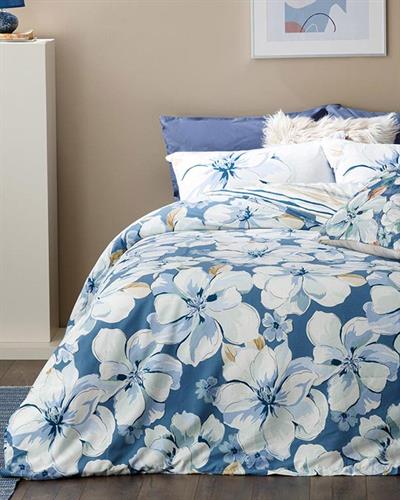 КОМПЛЕКТ СПАЛНО БЕЛЬ, Двоен Размер,  Памучен 200x220 cm/ 50x70 Cm , Син