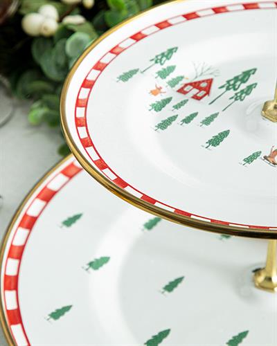 Сервиз На Етажи Емайлиран, Бяло, 21 X 9Cm