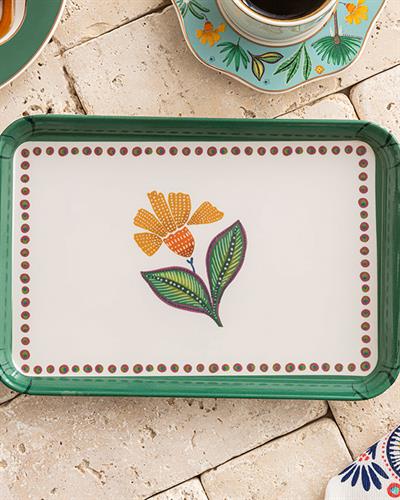 Melamine Tray 23x14 cm Green