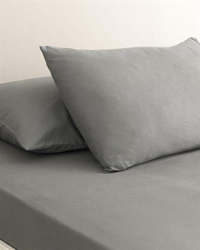 Прав Чаршафи Двоен Размер, Памучен, Камъче, 240 X 260 Cm