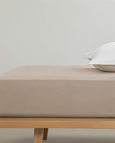 Plain Cottony Double Person Sheet 240x260 cm Light Brown