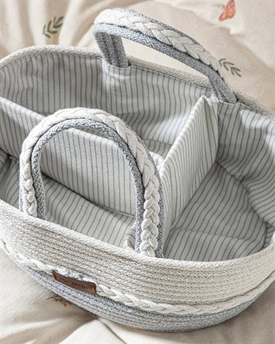 Бебешка Кошница Декоративен Памучен 30x12x20 см Сив