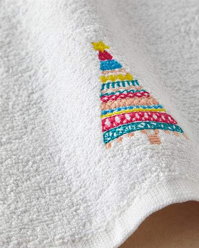 Кърпа За Ръце С бродерия Памучен 30x50 см Екрю