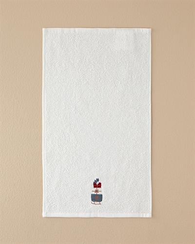 Кърпа За Ръце С бродерия Памучен 30x50 см Екрю