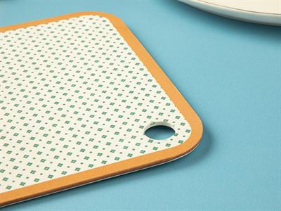 ДЪСКА ЗА РЯЗАНЕ Меламин 35x25 cm Горчично-зелено