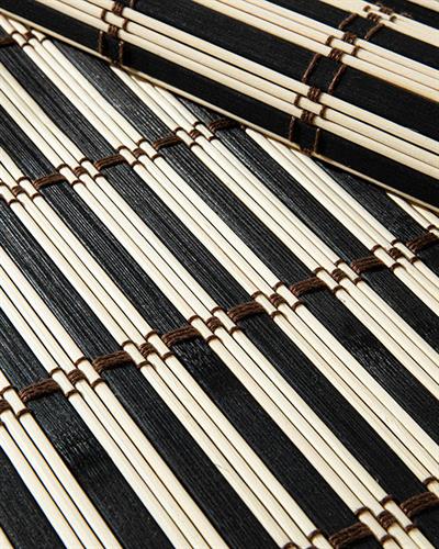 Американзки Сервиз 4 Бр., Бамбук, Черно, 45 X 30 Cm