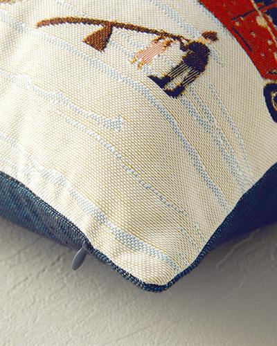 Калъфка Декоративн Възглавница Гоблен 45x45 см Син