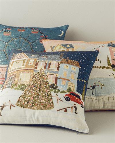 Калъфка Декоративн Възглавница Гоблен 45x45 см Син