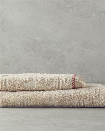 Кърпа За Лице Жакардов Памучен 50x80 см Бежов