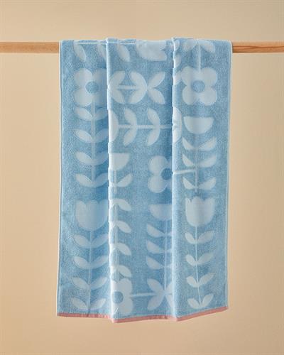 Кърпа За Лице Жакардов Памучен полиестер 50x80 см Син