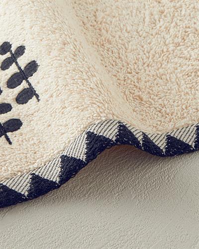 Cottony embroidered Face Towel 50x80 cm Light Beige