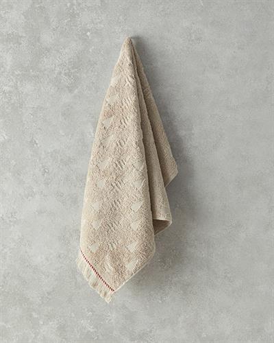 Кърпа За Лице Жакардов Памучен 50x80 см Бежов