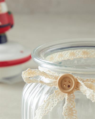 Буркан Стъкло 600 мл Червен