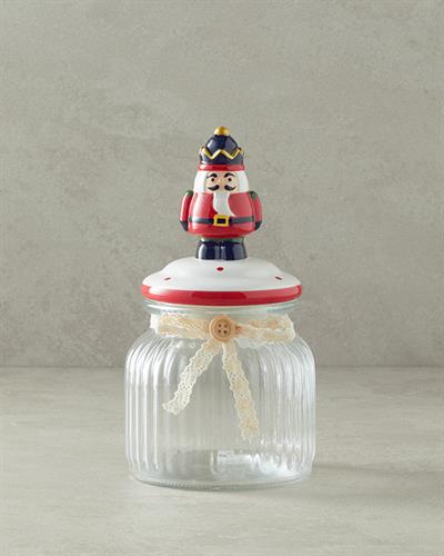 Буркан Стъкло 600 мл Червен