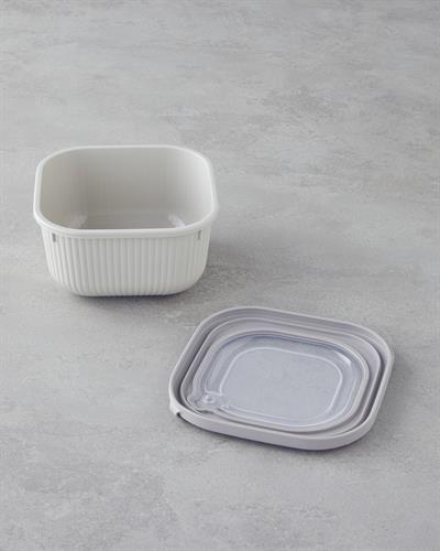 Комплект Кутии За Съхранение Пластмаса 600,1100,1800 мл Кремав