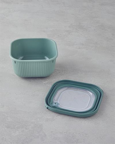 Комплект Кутии За Съхранение Пластмаса 600,1100,1800 мл Зелен