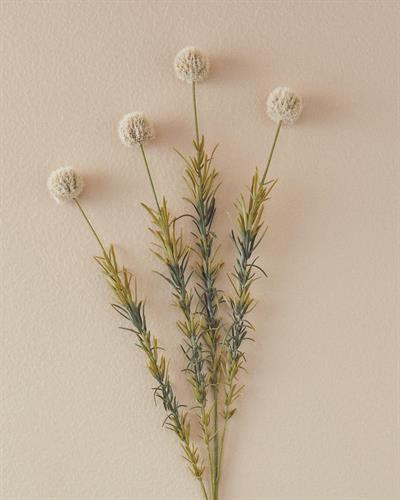 Изкуствено Цвете Един Стрък 87 см Светлокремав