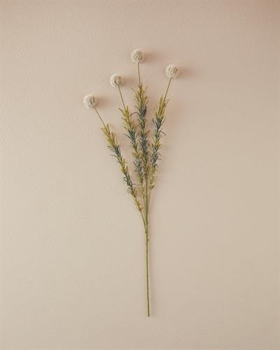 Изкуствено Цвете Един Стрък 87 см Светлокремав