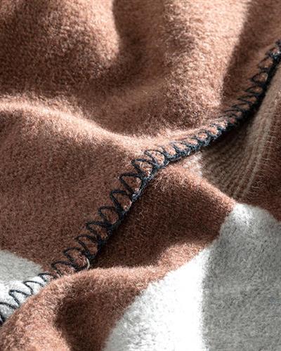 Block Cotton For One Person Blanket 150x200 cm Beige