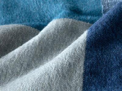 Одеяло, Единичен,Block , Памучен, 150x200 см,Морскосин - Син.