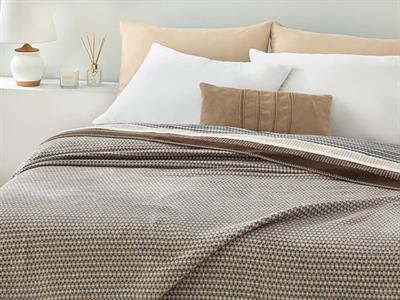 Одеало, Единичен Размер,Blurred Dots , Памучен, 150 X 200 Cm, Бежово