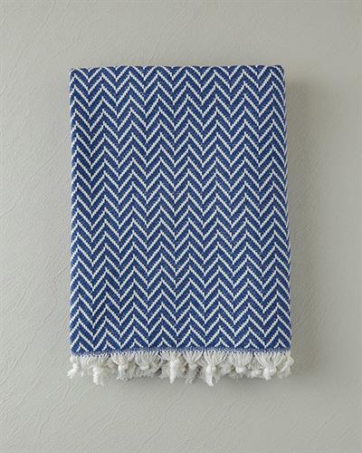  Шал За Диван,carlo, Памук, 130x170 см, Индиго.
