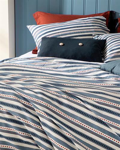 Комплект Спално Бель, Двоен Размер, Coastline,  Памучен, 200 X 220 Cm/ 50x70 Cm, Индиго
