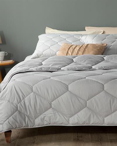 Комплект Възглавница И Завивка, Двоен Размер,Colourful , Памучен, 195 X 215 Cm, Светло Сиво