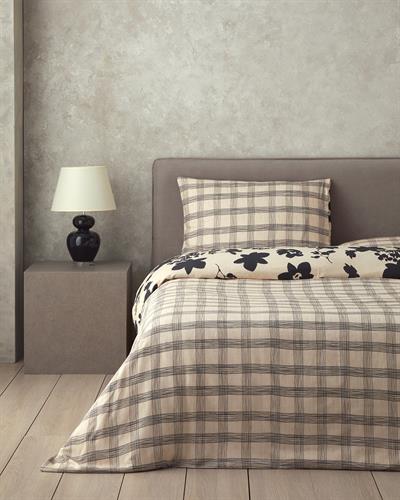 Спален Комплект , Двоен, Cosmos Garden Мек памук с дигитална щампа, 200x220 cm/ 50x70 Cm ,Бежов