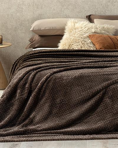 Одеало, Единичен Размер, Cozy Bubble Super Soft, 150 X 200 Cm, Кафяво