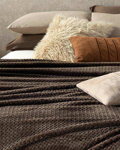 Одеало, Единичен Размер, Cozy Bubble Super Soft, 150 X 200 Cm, Кафяво