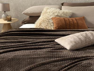 Одеало, Двоен Размер, Cozy Bubble Super Soft, 200 X 220 Cm, Кафяво