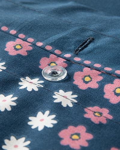 Комплект Спално Бель Единичен Размер, Daisy Patch , Памучен, 160 X 220 Cm / 50x70 cm, Тъмно Синьо
