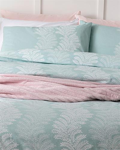 Комплект Спално Бель, Единичен Размер ,Elegant Leaves, Памучен, 160 X 220 Cm/ 50x70 Cm  Светло Селадон
