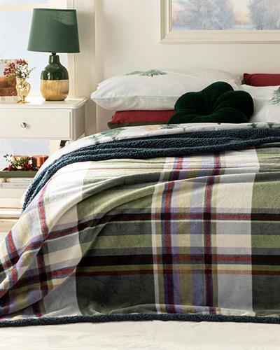 Glen sherpa For One Person Blanket 150x200 cm Blue-Green