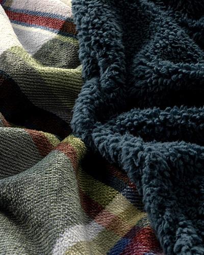 Glen sherpa For One Person Blanket 150x200 cm Blue-Green