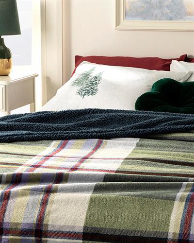 Glen sherpa For One Person Blanket 150x200 cm Blue-Green