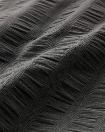 Комплект Спално Бель Gofre Двоен Размер,Lidya  Памучен, 200 X 220 Cm/ 50x70 Cm, Антрацит