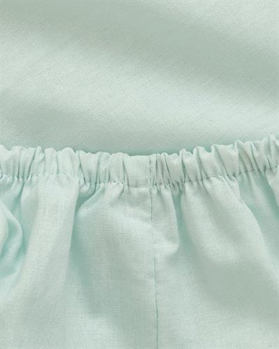 Plain Cotton King Size Fitted Sheet 180x200 cm Light Celadon